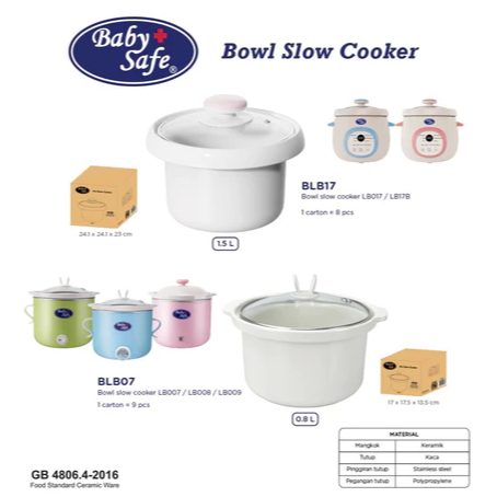 (HANYA MANGKOK KERAMIK SAJA) Baby Safe BLB 07 dan BLB 17 Bowl slow cooker lb 007,lb008,lb009 (0,8lit