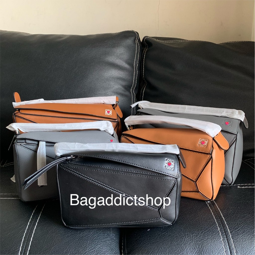 BagAddict Tas L Wanita Kulit Asli PuzzleBag Small Smooth