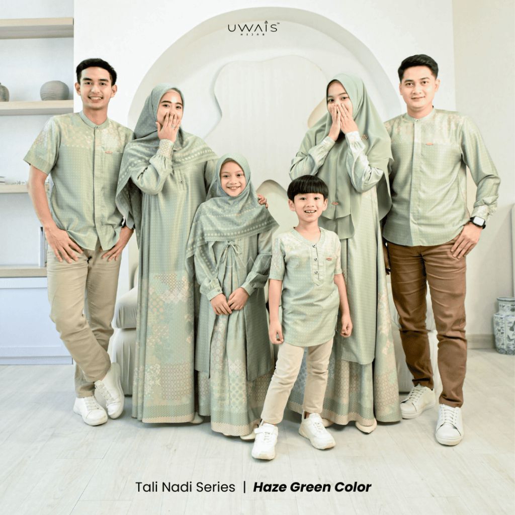 UWAIS HIJAB Tali Nadi Series // Haze Green // Family Series 1 // Sarimbit 2026