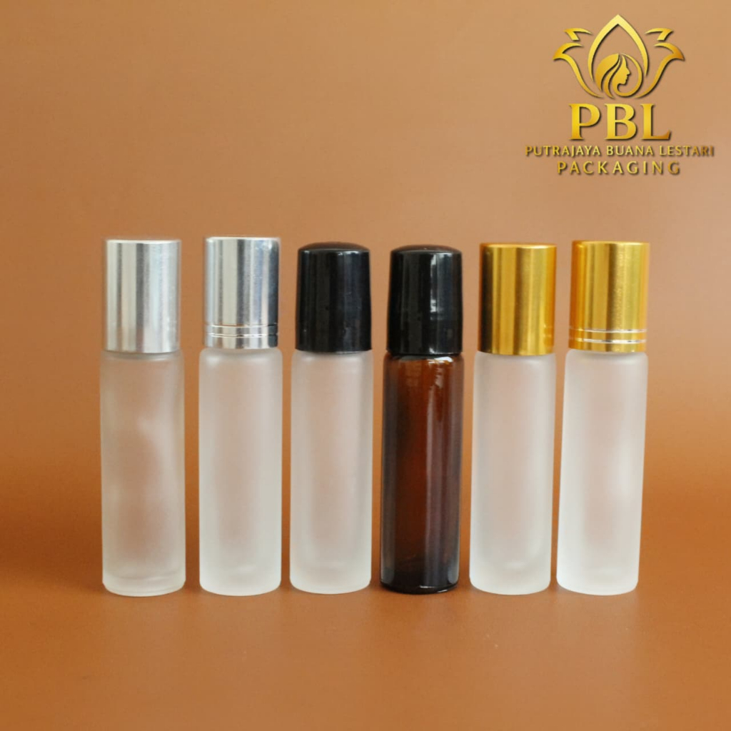 Botol Roll ON 10ml Kaca Tebal Varian Warna / Botol Roll ON Essential Oil / Botol Parfum Roll ON 10ml