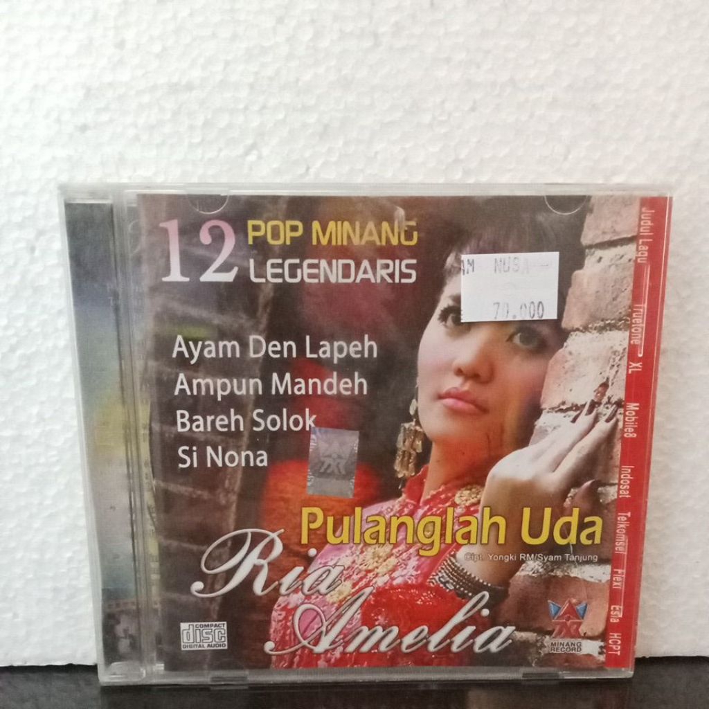 CD Compact Disc Ria Amelia - 12 Pop Minang Legendaris