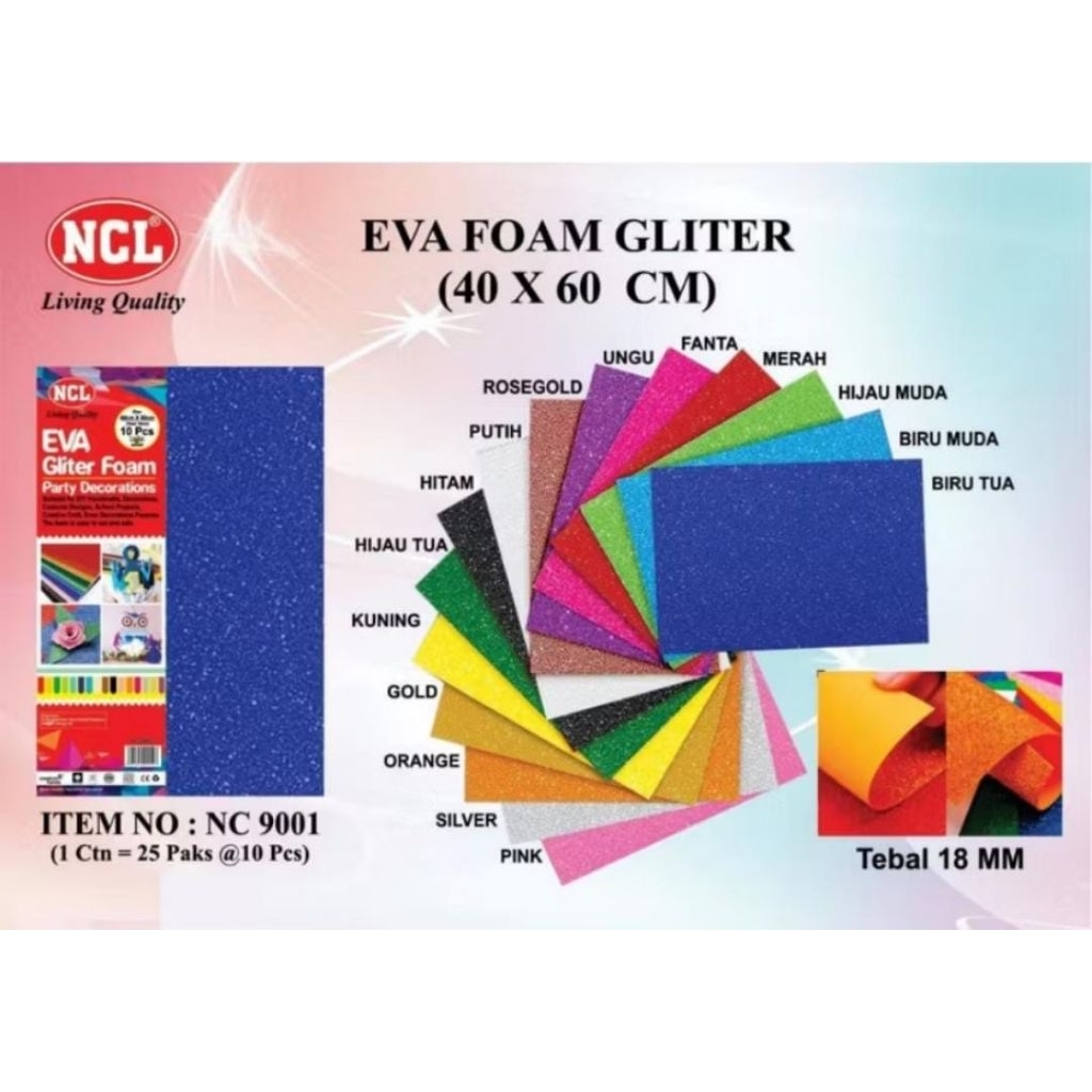 EVA FOAM GLITER NCL NC:9001PAPER ART ( 1PCS )