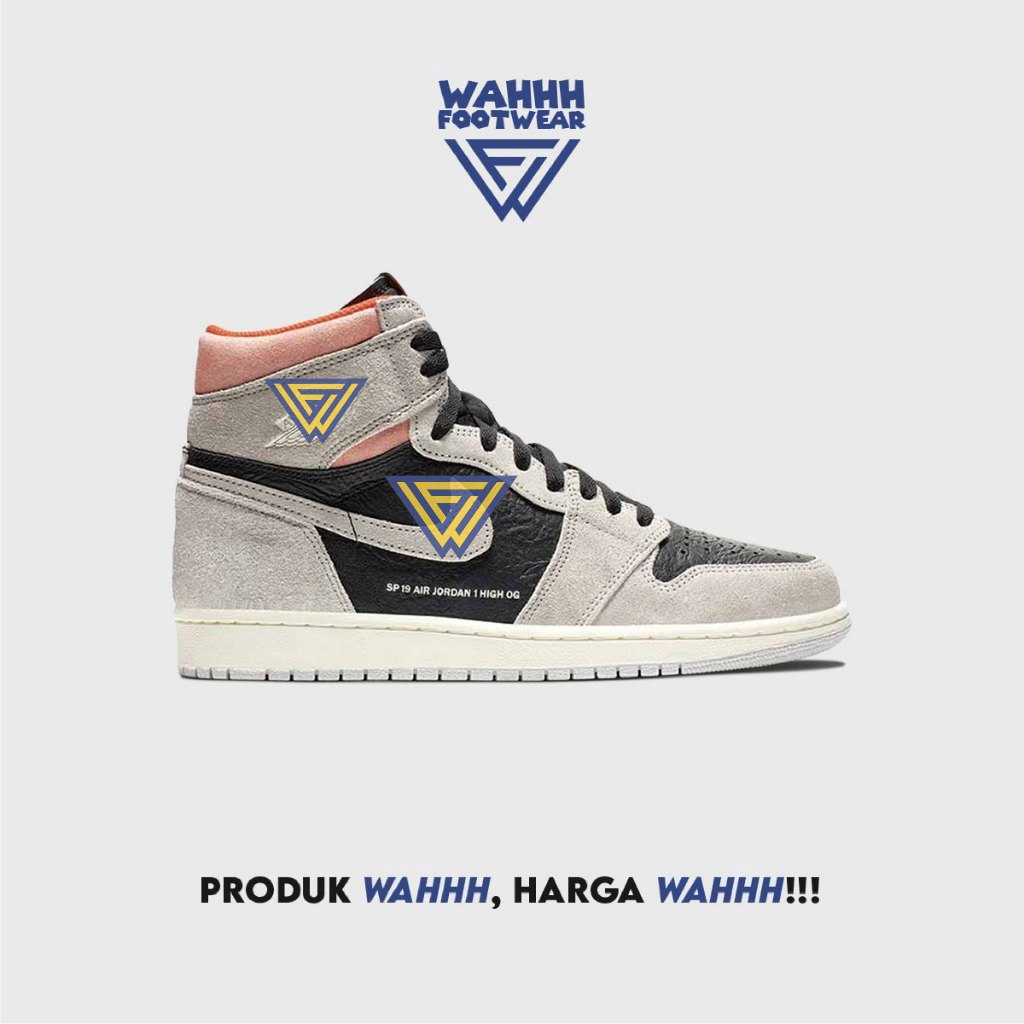 NK Air Jordan 1 Retro High OG - Neutral Grey Hyper Crimson