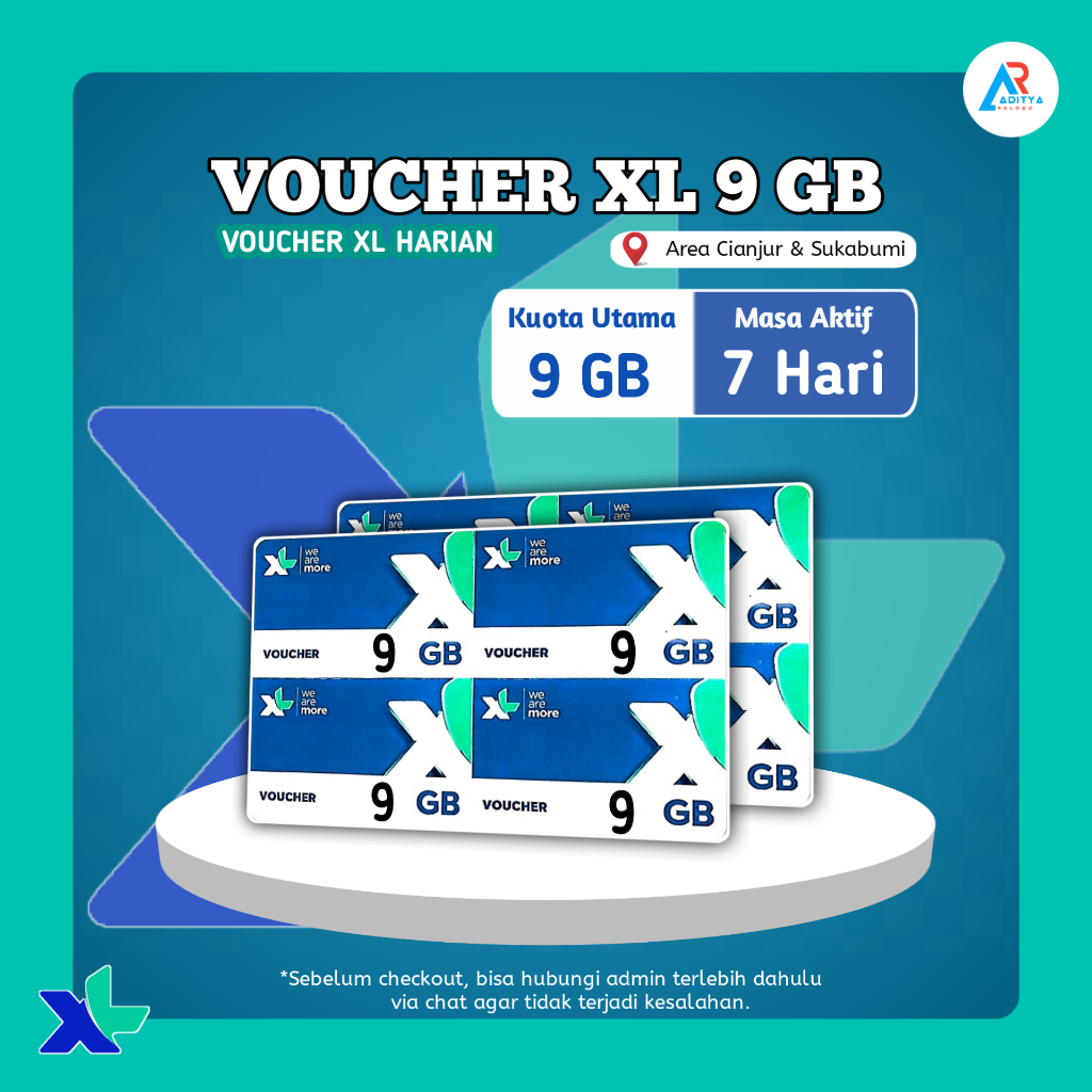 Voucher Kuota XL Mini 9GB 7Hari