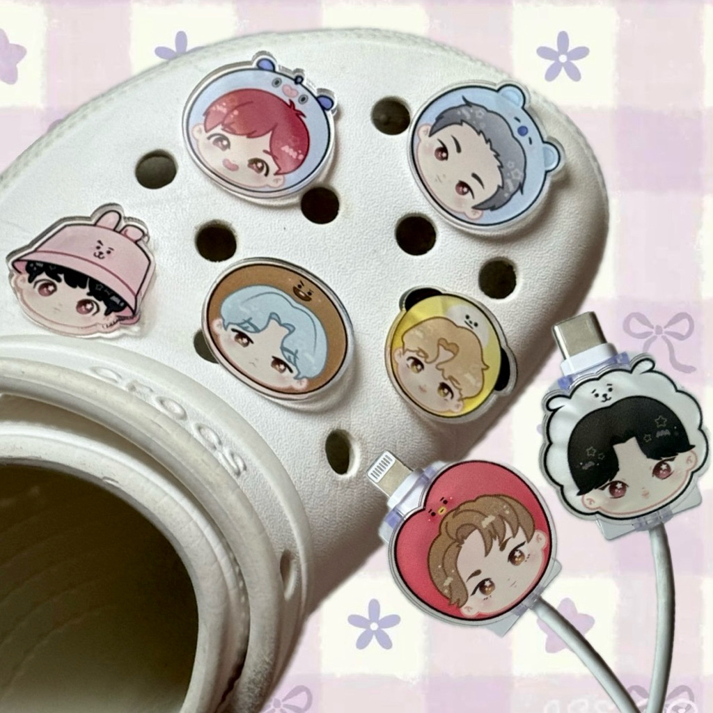 JIBBITZ & CABLE BITES & PIN PENITI & SHOE CLIP CROCS BTS SKZOO STRAYKIDS SKZ ENHYPEN NCT 127 NCT DRE