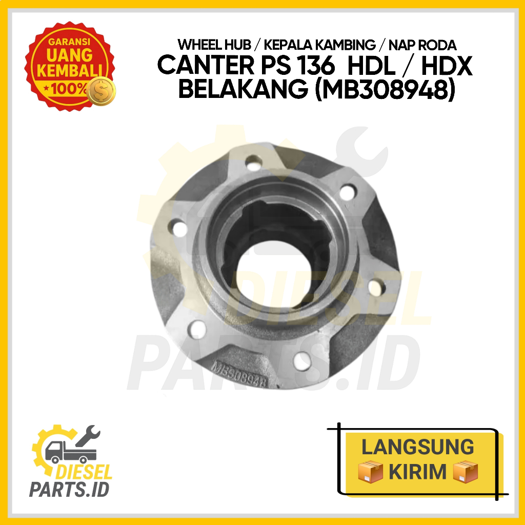 Wheel Hub / Kepala Kambing / Nap Roda Canter PS136 HDL HDX Belakang (MB308948)