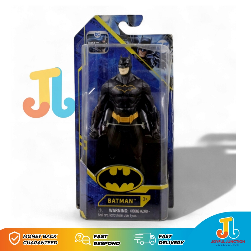 Action Figure DC Batman Spin Master 6" - Action Figure DC Batman #8 Hitam