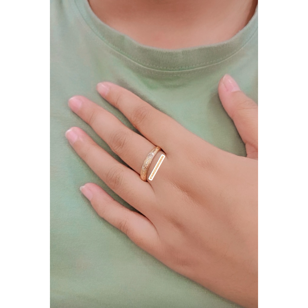 cincin emas 8K fashion / model bangkok /model lebar (EMAS ASLI)