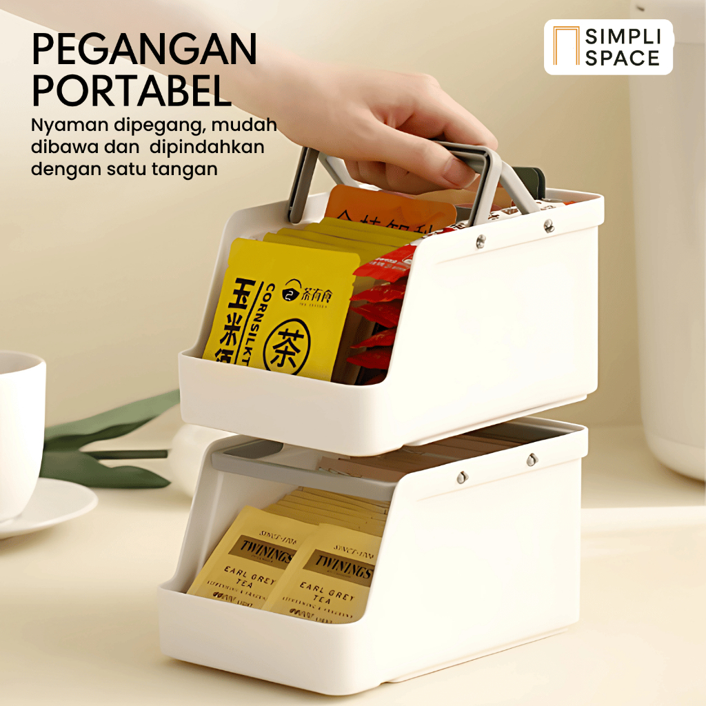 Rak Kopi Sachet Minimalis Tempat Bumbu Sachet Dapur Keranjang Snack Tempat Teh Rak Minuman