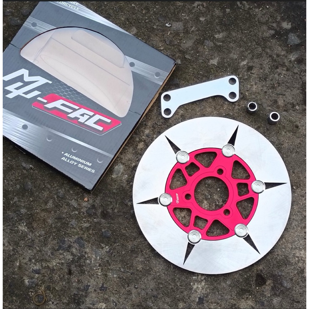 DISC PIRINGAN 220MM PLUS BREKET CAKRAM DEPAN CNC FLOATING MIO J MIO GT 115 MIO M3 SOUL GT FINO 115 L