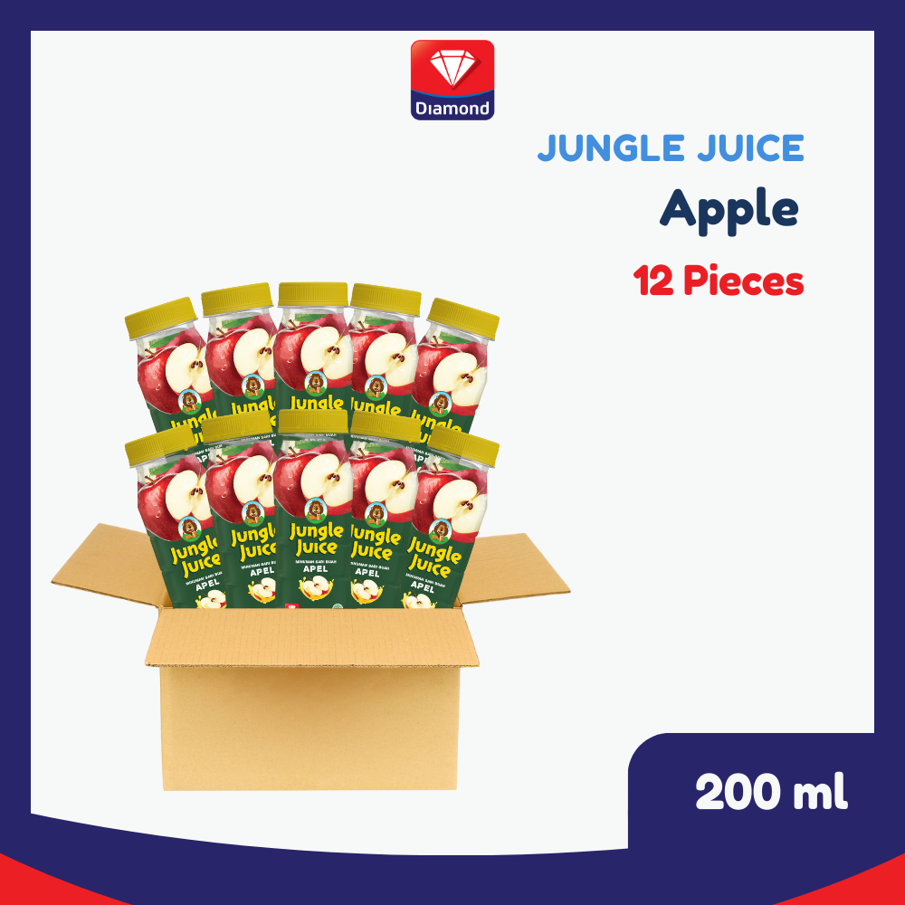 Jungle Juice Minuman Jus Buah Apple 200 Ml 1 Karton