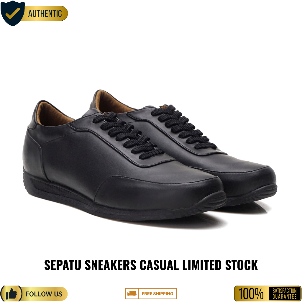 REYL MAN x uawindonesia - Sepatu Sneakers Pria Casual Santai Sporty | REYL MAN FASTER FULL BLACK