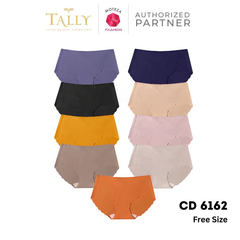 Moteza Tally Partner-Tally 6162 CD Celana Dalam Wanita Seamless | Quick Dry | Stretch Free Size