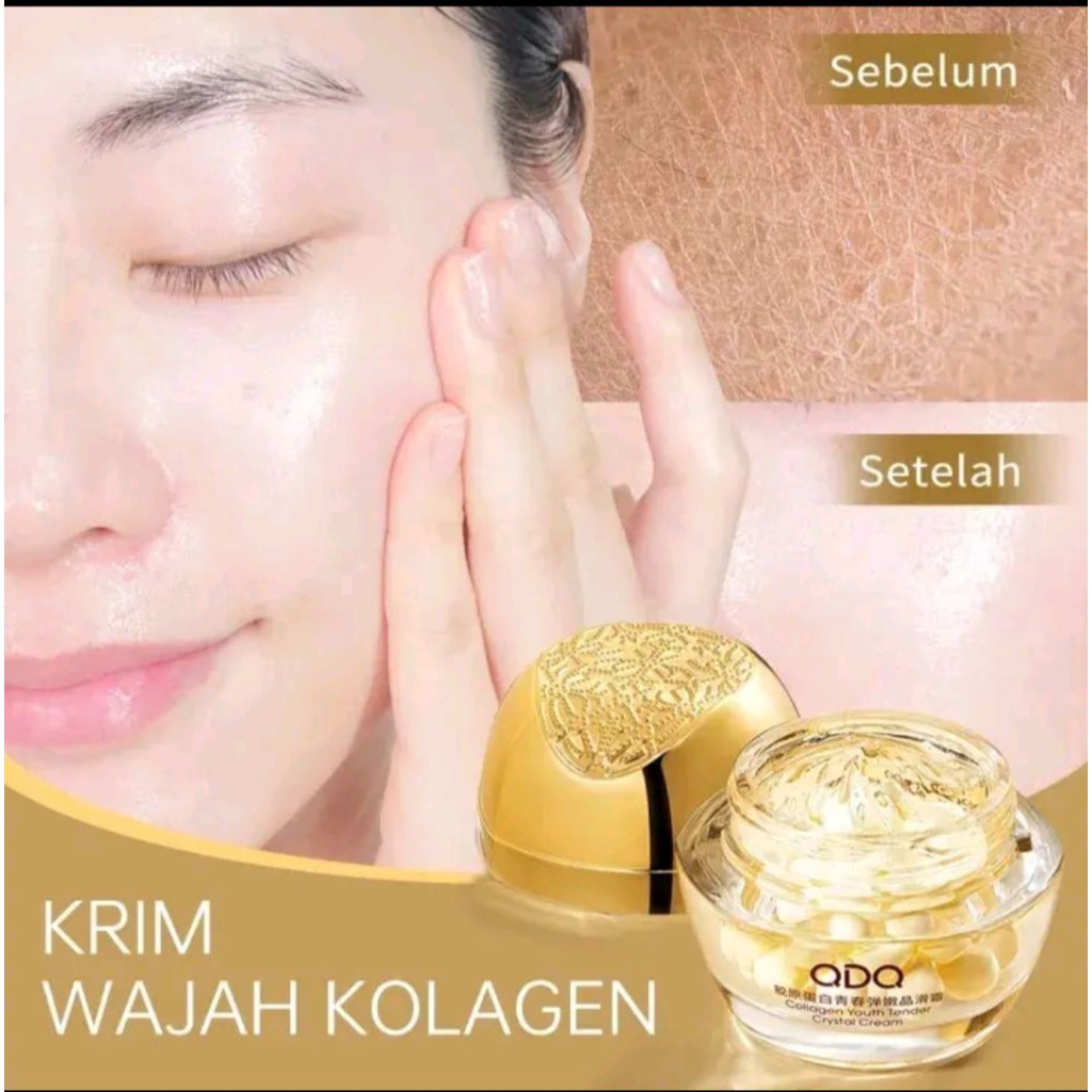 QDQ Krim Kolagen Elastis untuk Anak Muda, Krim Perbaikan Pelembap, Krim Pengencang Pengangkat, Krim 