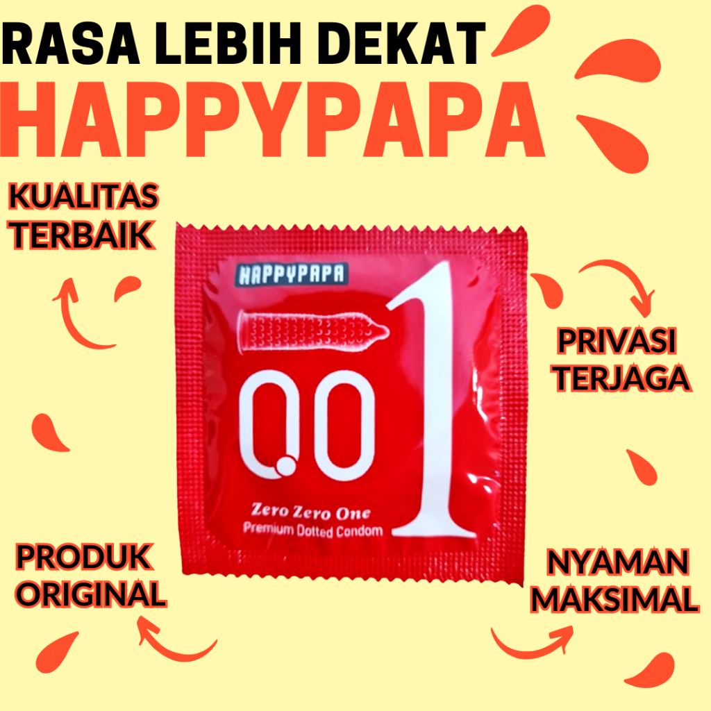 Happypapa 001 Kondom Gerigi Original 1 Pcs