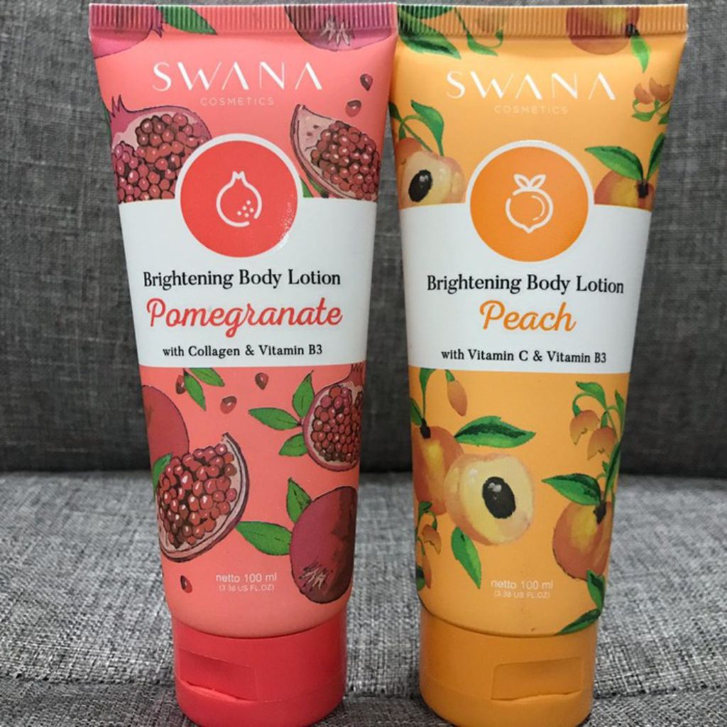 SWANA - Brightening Body Lotion Pomegranate/Peach with Collagen, Niacinamide, Vit C//Menutrisi, Menc