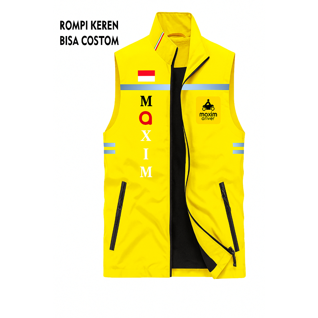 Rompi MAXIM | Jaket MAXIM Transportasi Online | Rompi Vest Driver MAXIM