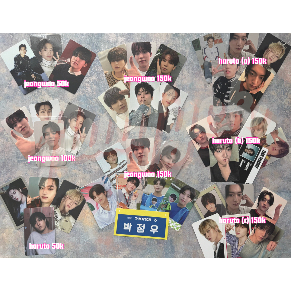 [READY BUNDLING TAKEALL} TREASURE JEONGWOO HARUTO OFFICIAL POB PHOTOCARD LUCKY DRAW MD