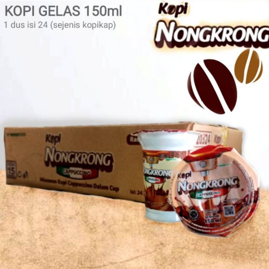 Kopi Gelas Kopi Nongkrong Cappuccino isi 24 gelas (150 ml)