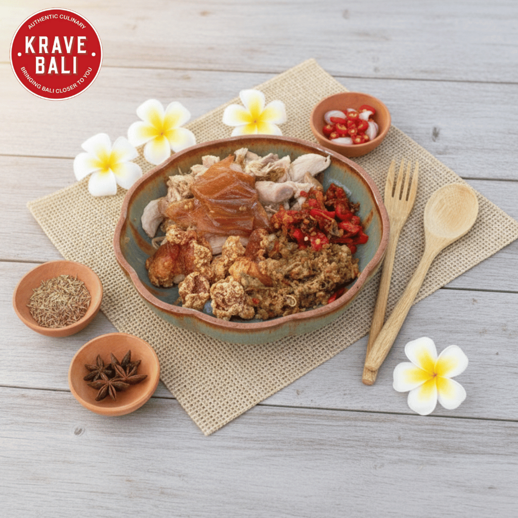 KRAVE BALI Bigul Pak Dobiel Babi Guling Komplit Dobil 170 Gram - Makanan Khas Bali Asli
