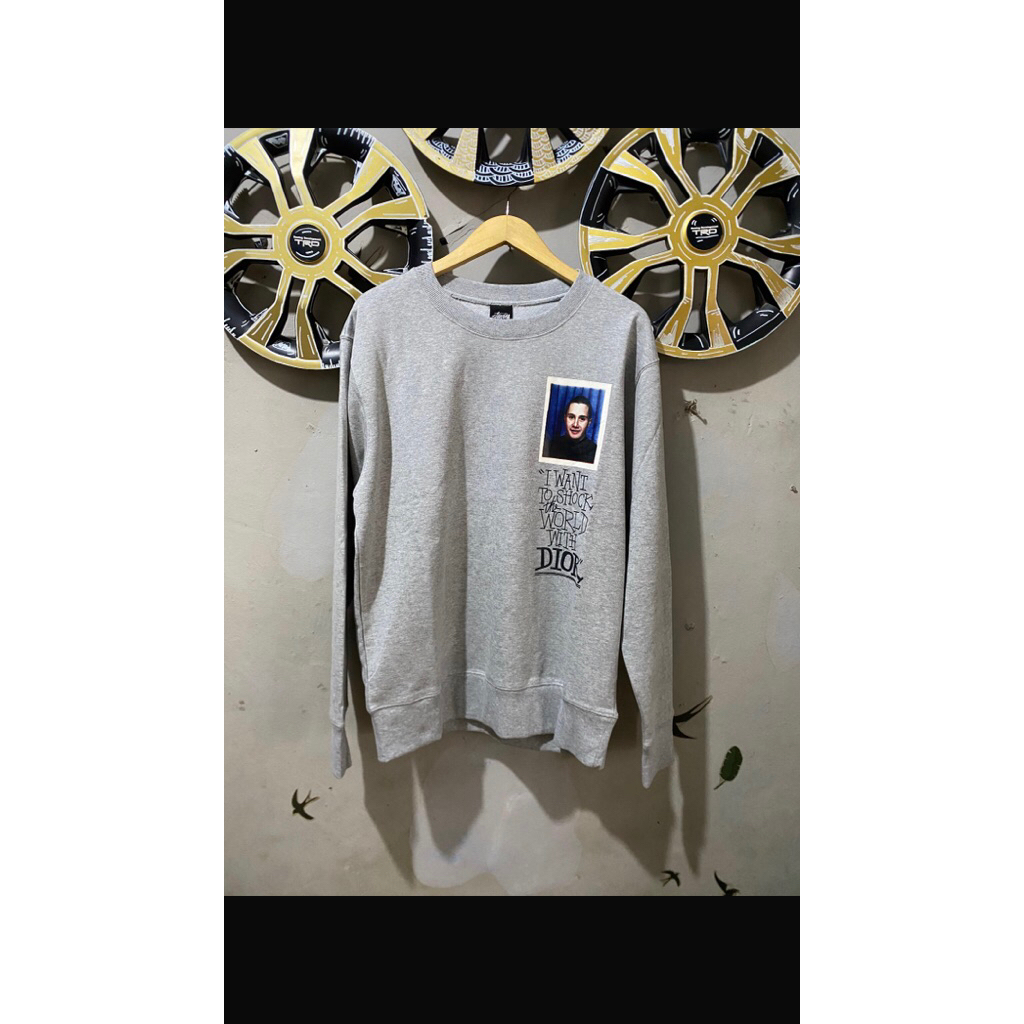 stussy x dior crewneck
