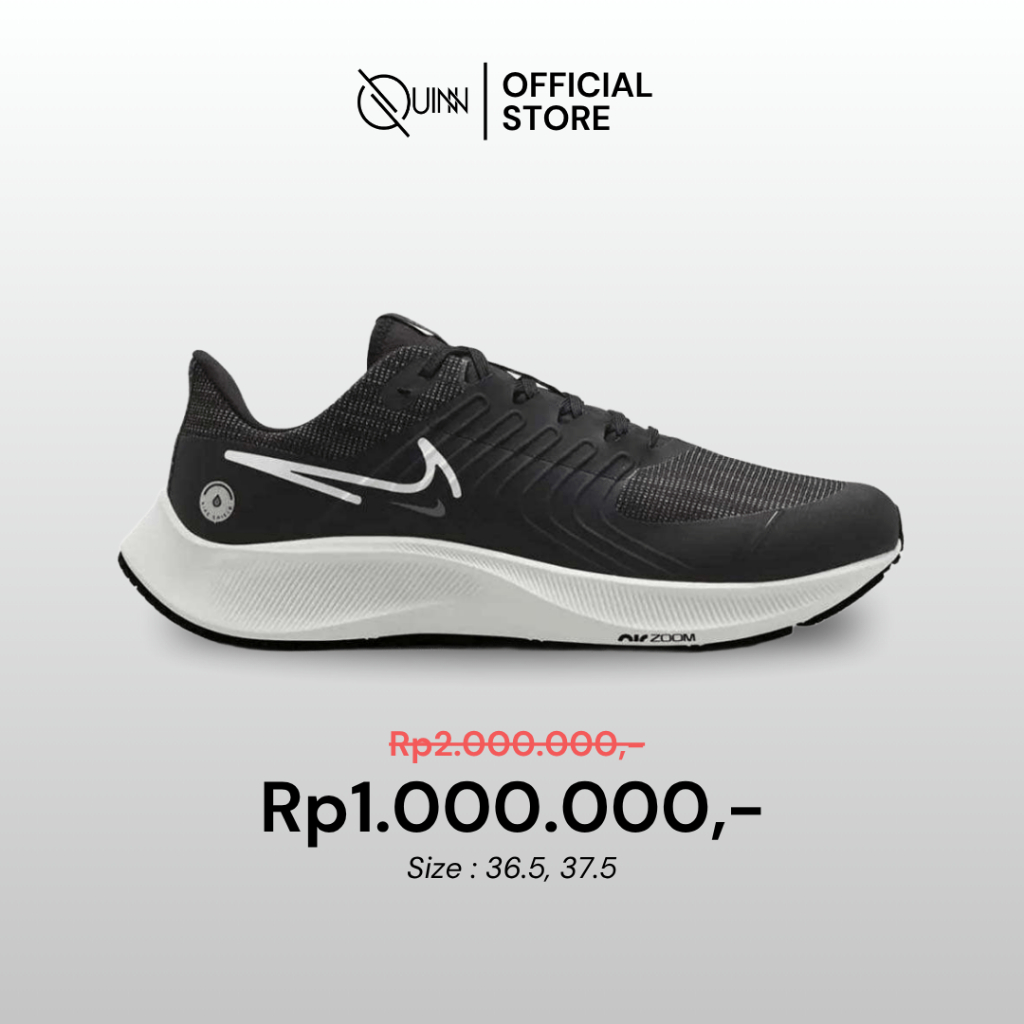 Nike Zoom Pegasus 38 Shield Running Shoes Black / Sepatu Sneakers Olahraga Lari Wanita Pria Unisex