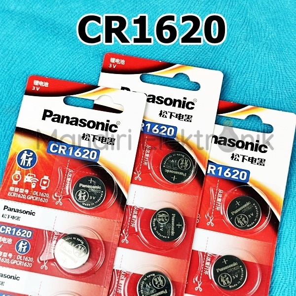 Baterai CR1620 Panasonic Battery Batre Jam Tangan Panasonic 1620 3V Original Baterai Kancing Panason
