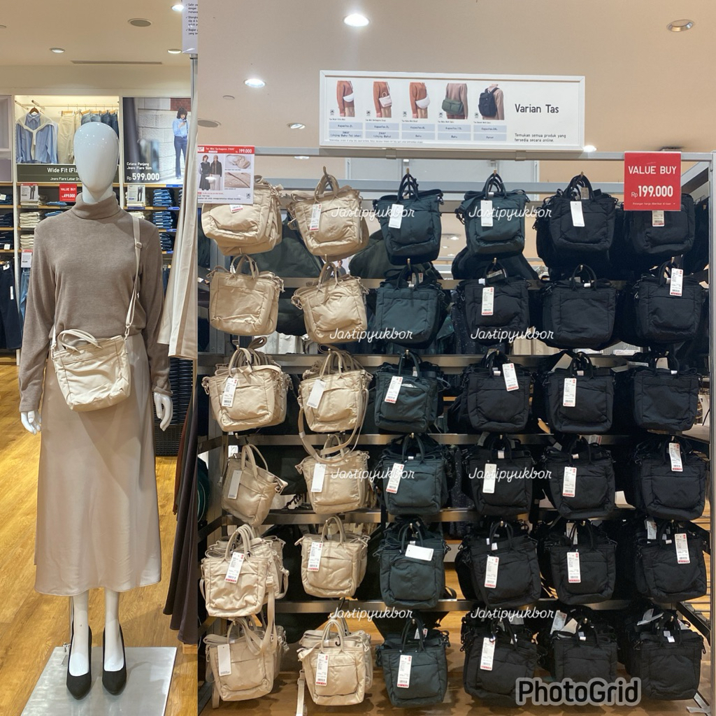 Unisex Uniqlo Tas Selempang Bahu Nylon