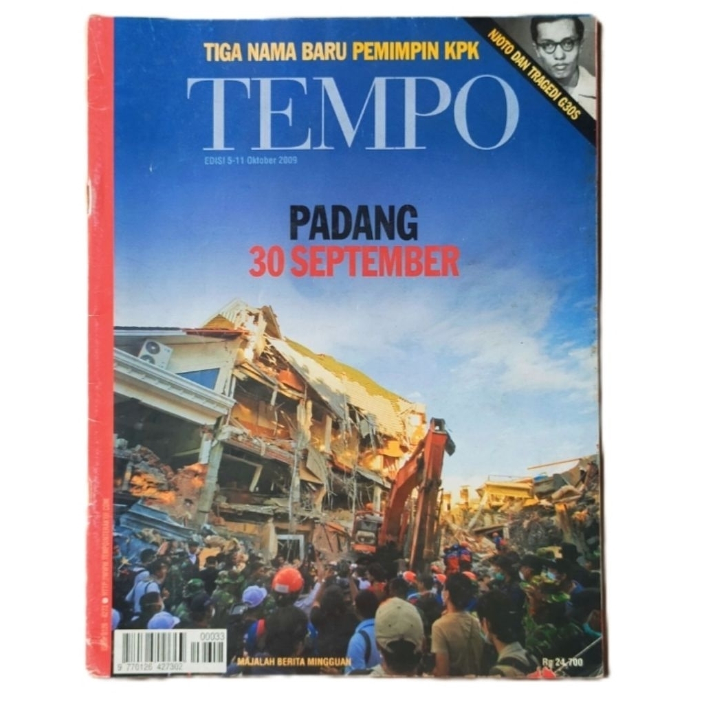 Majalah Tempo Oktober 2009 - Berita Gempa Padang - Liputan Khusus Njoto dan Tragedi G30S