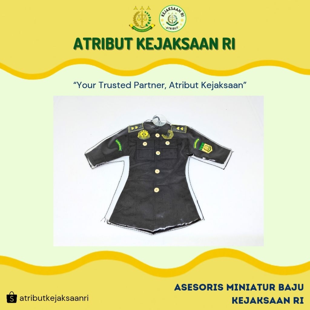 ATRIBUT KEJAKSAAN RI - MINIATUR MINI BAJU COKLAT KEJAKSAAN