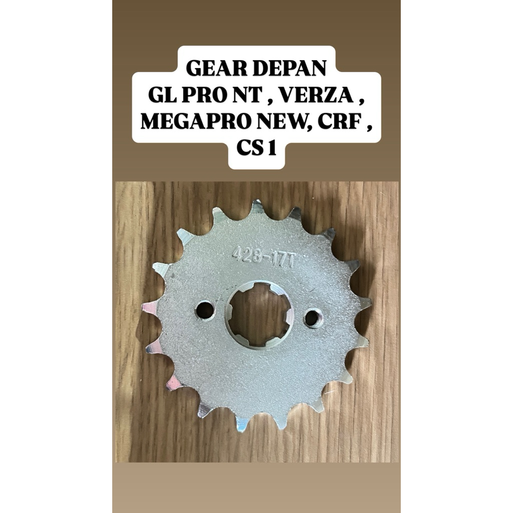 Gear gir depan 428 17T GL pro nt Tiger MEGAPRO new verza crf CS1