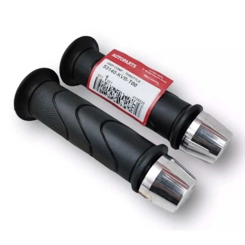 GRIP MOTOR HAND GRIP MODEL STANDAR HONDA + JALU STANG STIR CHROME HANDGRIP HANDFAT HITAM HAND FAT HA