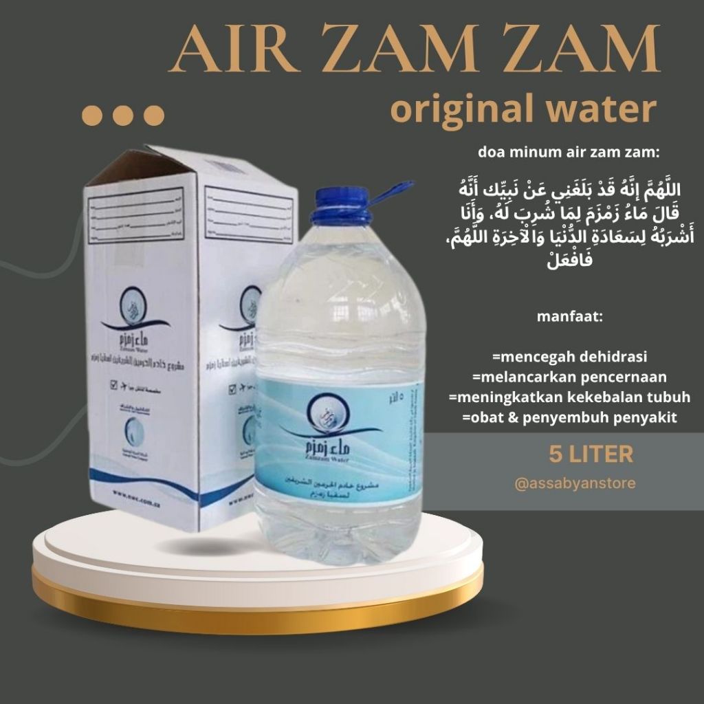Zam zam original 5 liter makkah asli