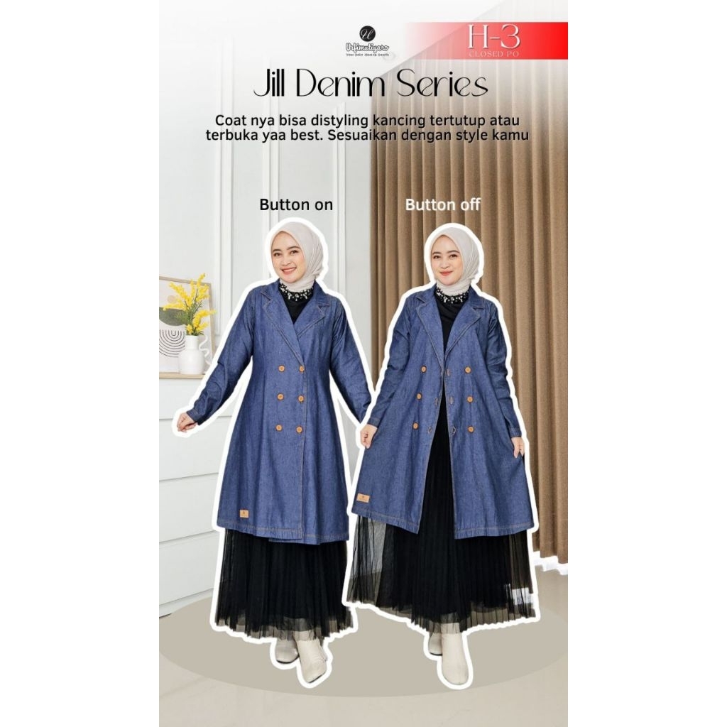 ZANE AND JILL DENIM COAT BY URFIMUTIYARO