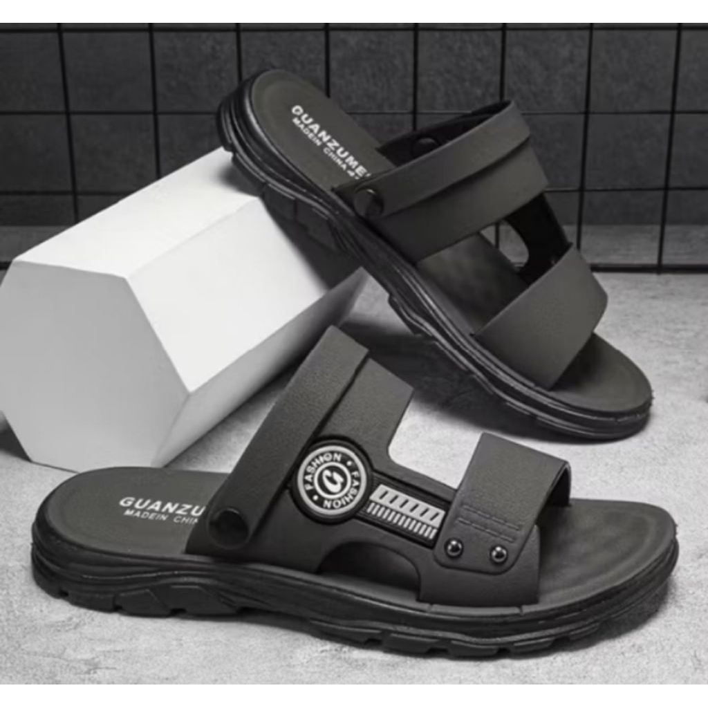 sandal kasual pria sandal selop ghenzo original 100%