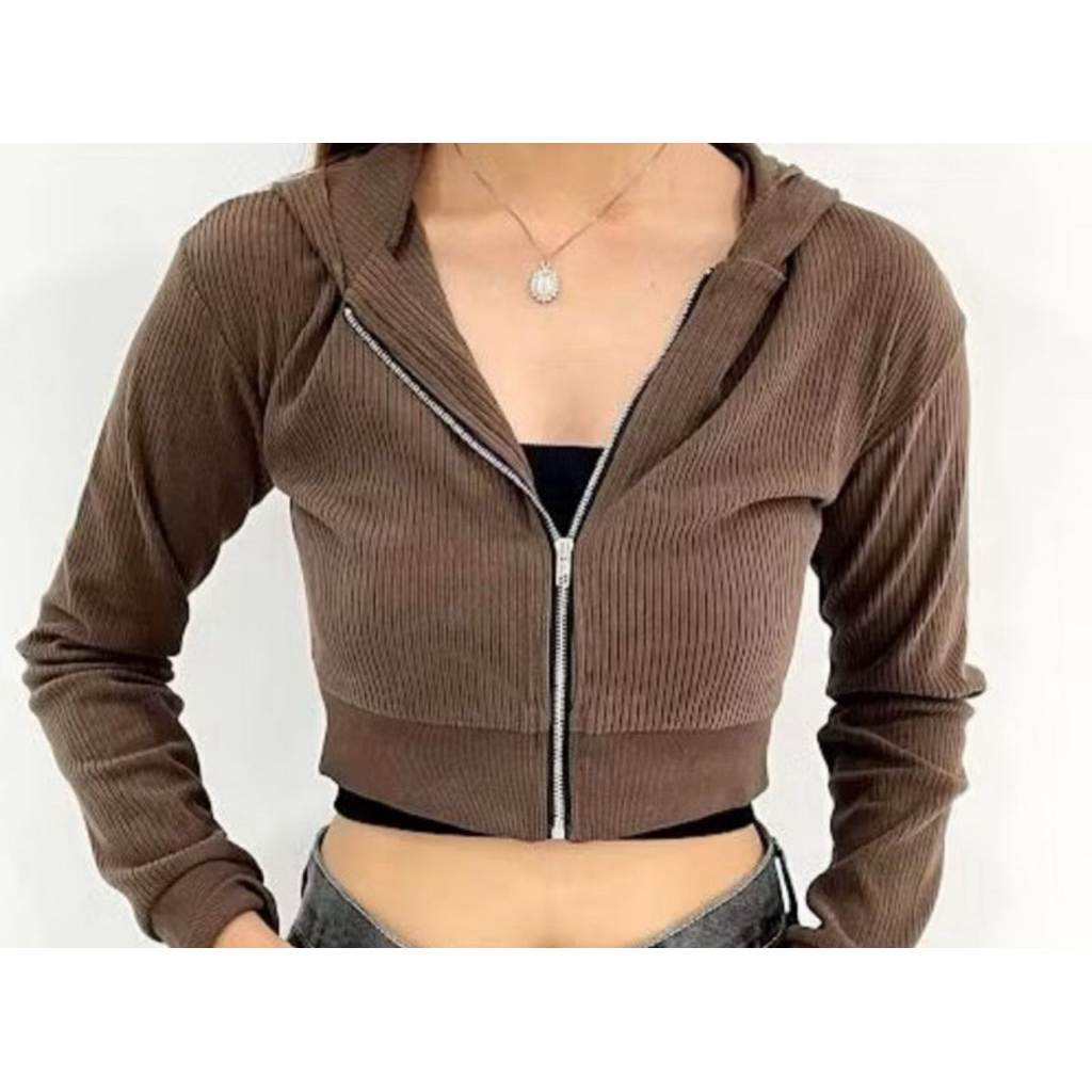 lolica brown cropped jacket