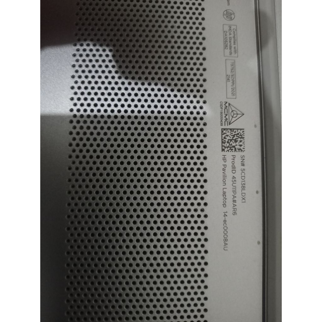 Laptop Hp pavilion 14 ec0008au matot mati total