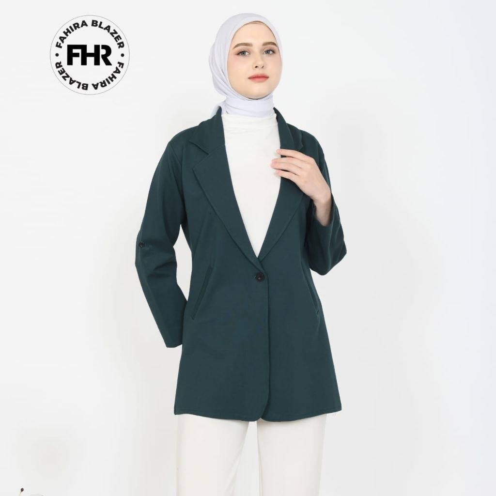 BLAZER WANITA KANCING 1 HIJAU BOTOL BLAZER FAHIRA JOTOL BLAZER JAS KOREA WANITA KEKINIAN
