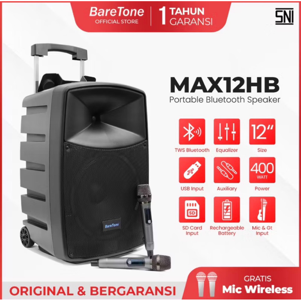 BARETONE PORTABLE MAX 12 HB