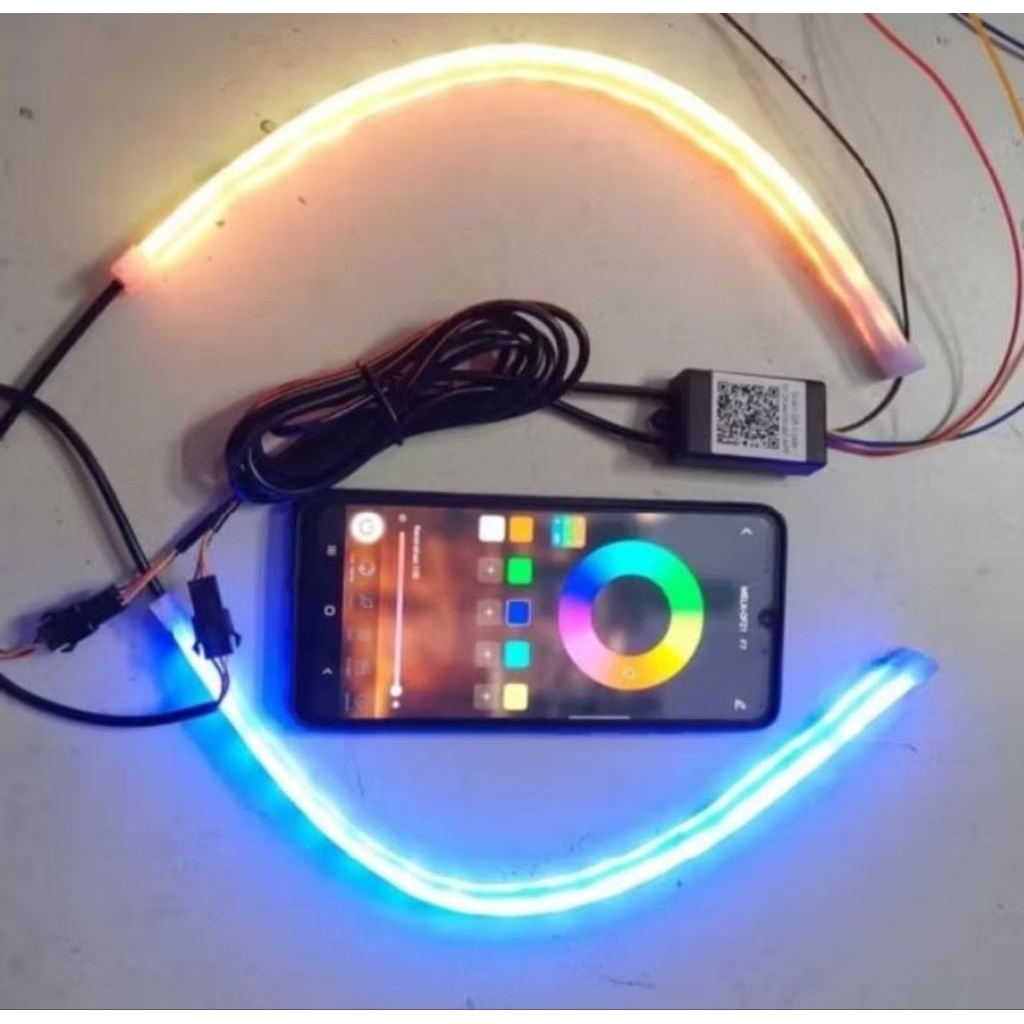 LED alis slim RGB + sein 60cm control aplikasi android