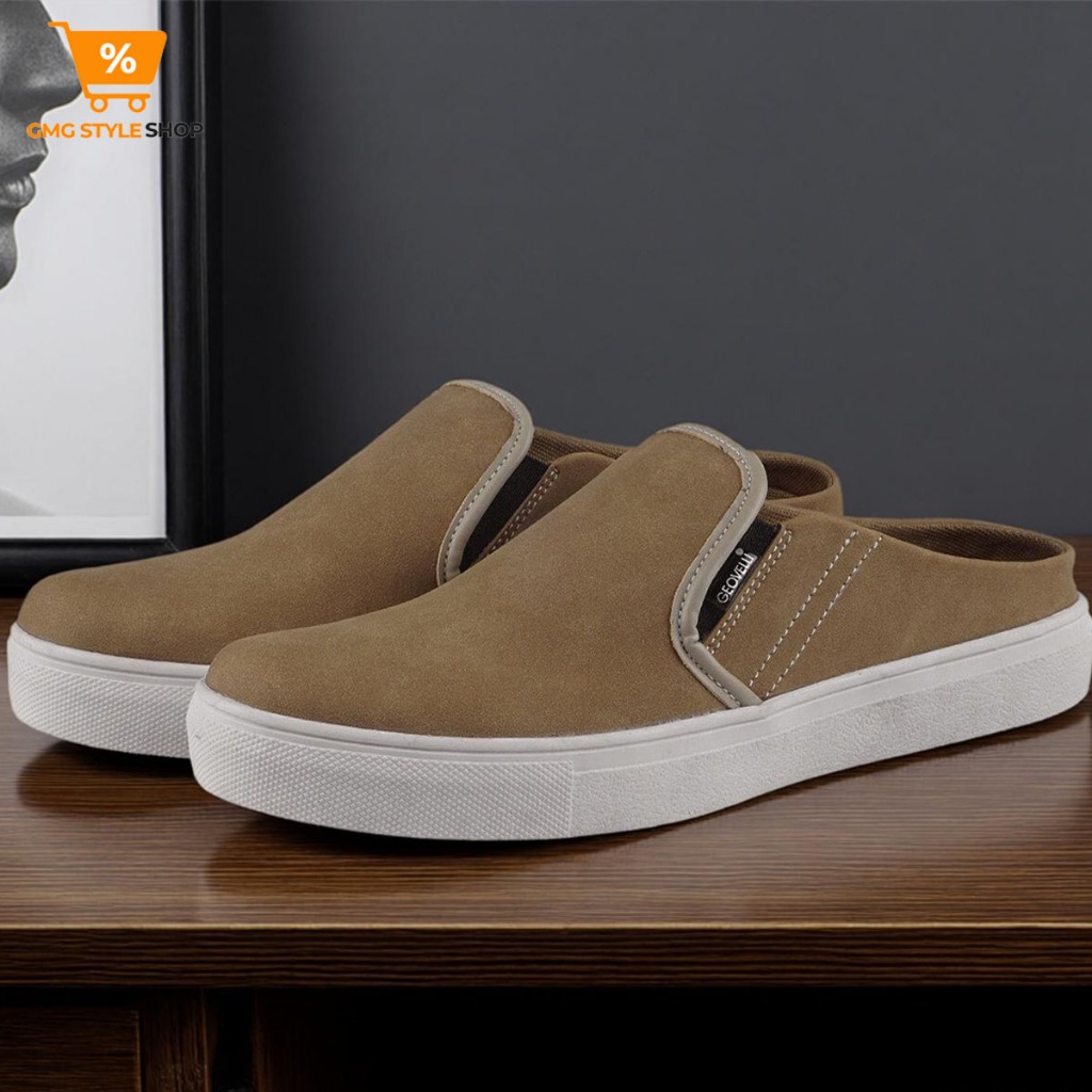 Sepatu Selop Pria Kulit Sandal Bustong Laki laki Sendal Tutong Casual Pansus