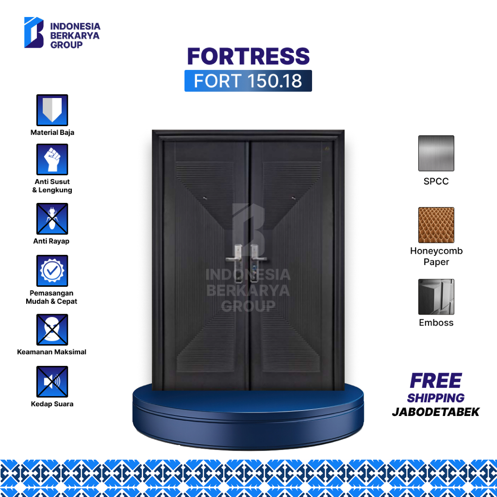 Pintu Baja Fortress Fort 150.18 (Double Door)