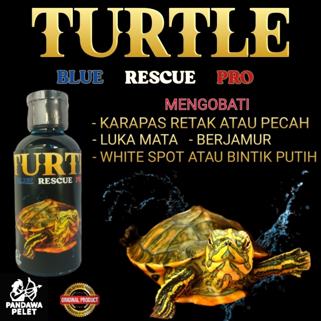 Turtle Blue Rescue Pro Obat Kura-kura Brazil Mengobati Luka Karapas Retak & Jamur
