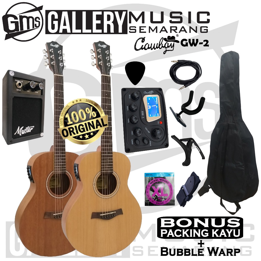 BISA COD Gitar Akustik Elektrik Cowboy GW-2 NA / GW 2NS Gitar Cowboy Original