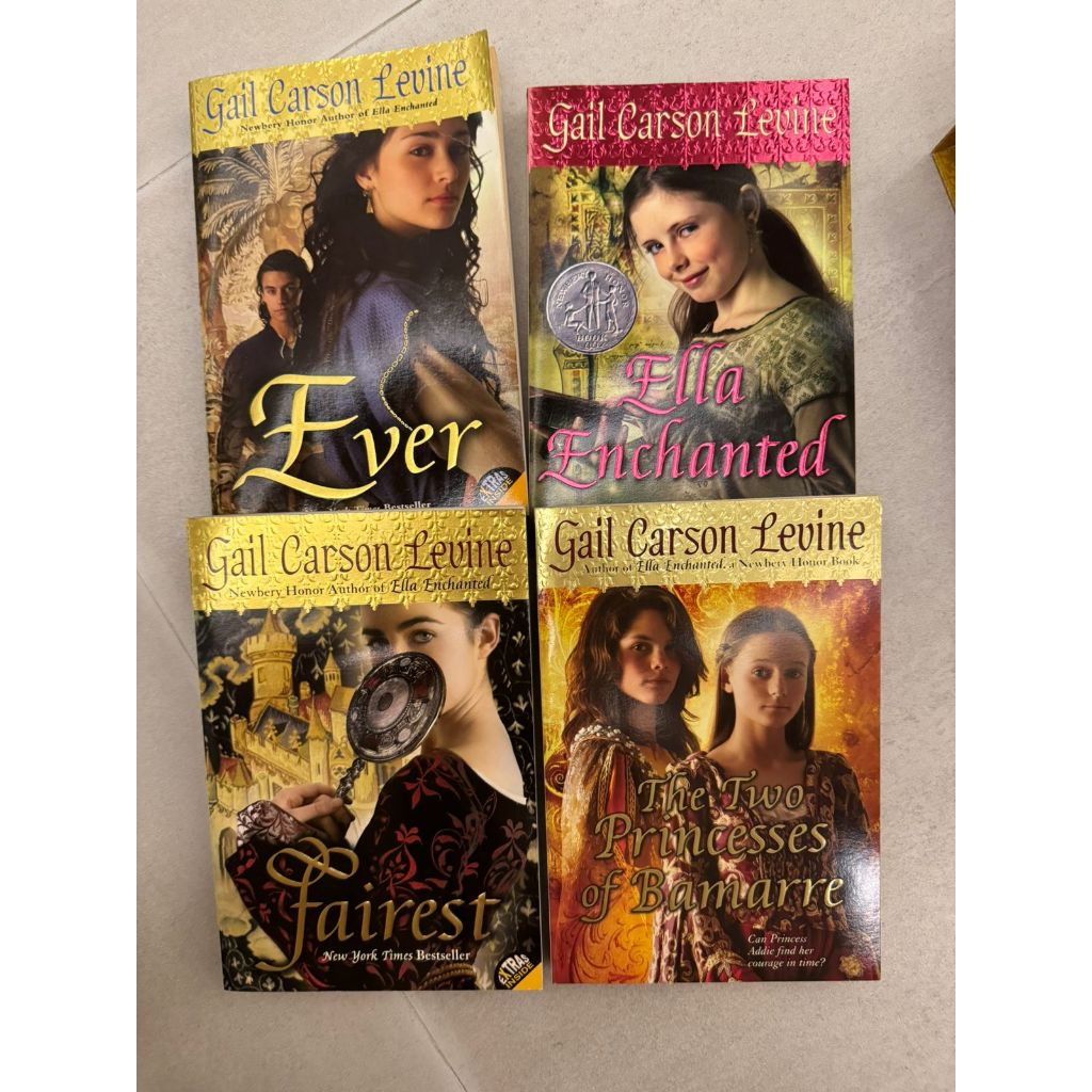 Goodreads 4+ Set 4 Fantasy Novel English Import Ella Enchanted Ever Fairest Two Princesses of Bamarr
