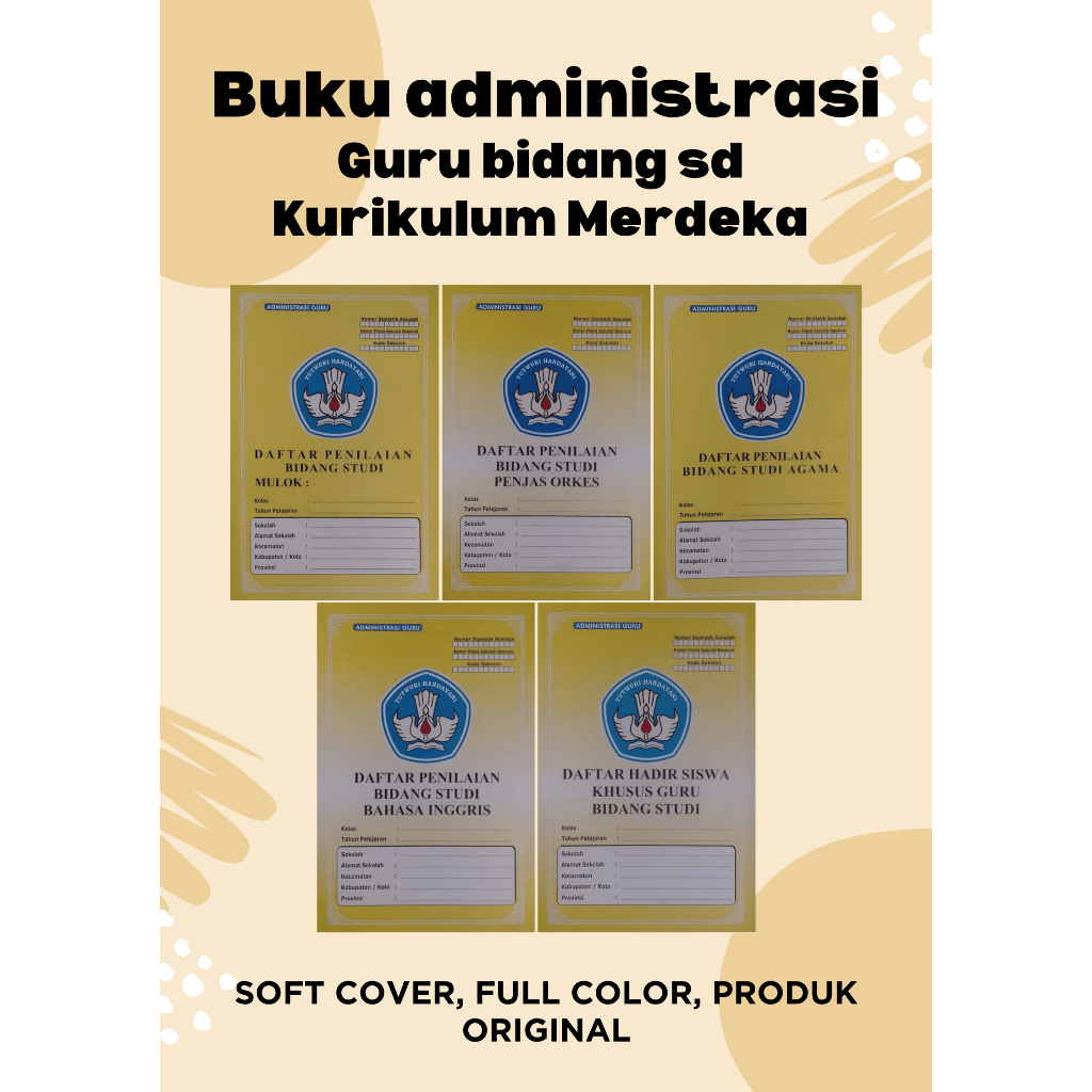 Buku Administrasi Guru, Guru Bidang dan Kepala Sekolah SD