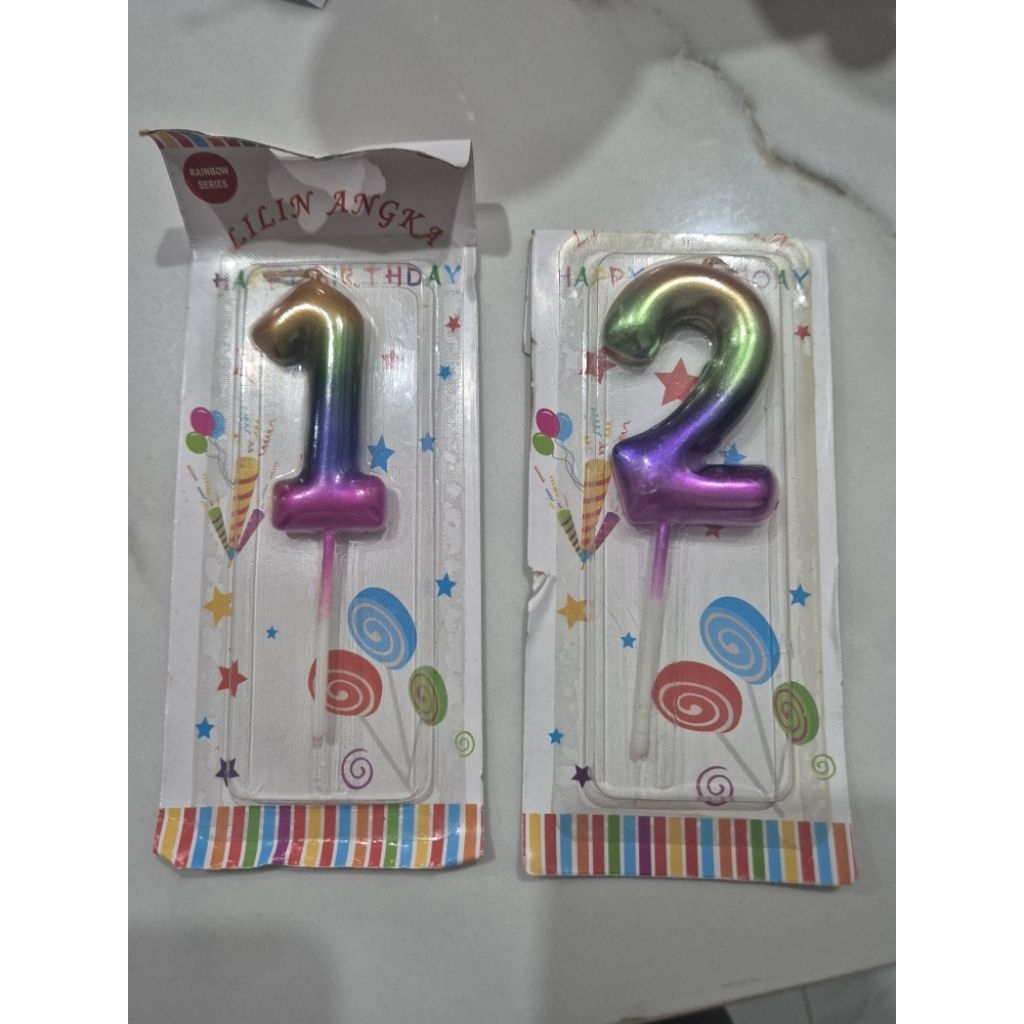 lilin angka 1 2