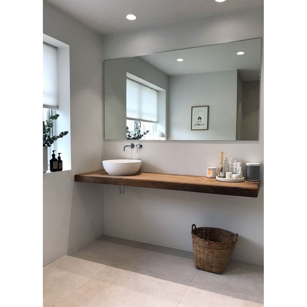 top table meja wastafel kayu mahoni