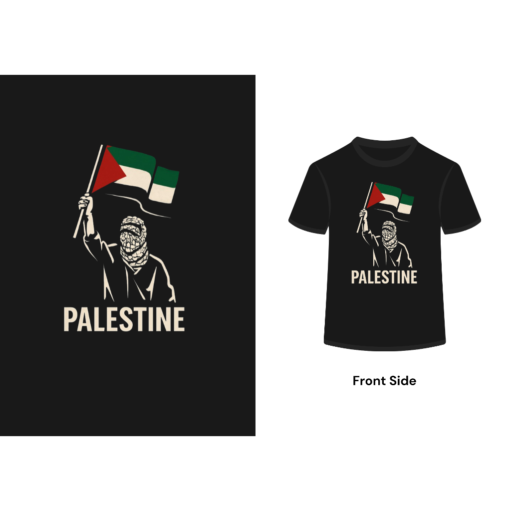 Kaos Palestina Pria Distro, KAOS PALESTINA, PERJUANGAN PALESTINA, KAOS POLOS, KAOS UNISEX