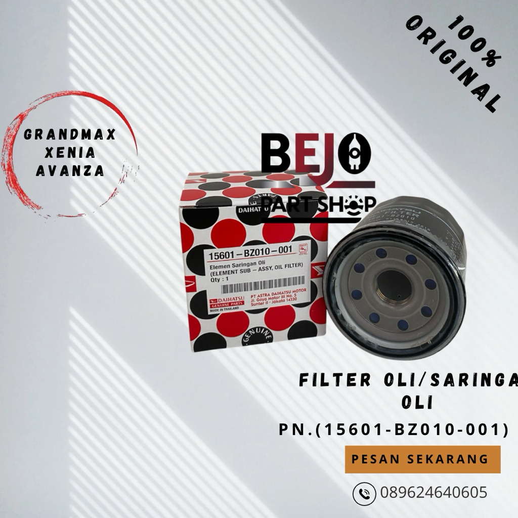FILTER OLI DAIHATSU GRANDMAX,XENIA pn;(15601-BZ010-001)